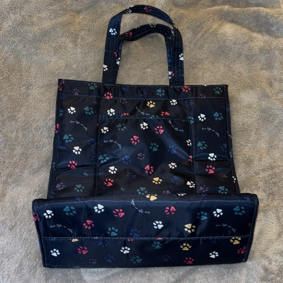 Lug Runner 1 piece Tote in Paws Navy - Picture 3 of 12